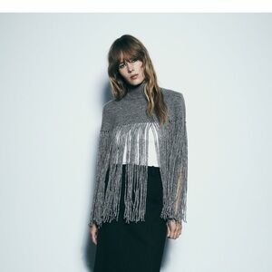 Fringed kint top from Zara